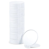 Qislee Compact Mirror Bulk, Round Makeup Mirror for Purse, Set of 4 (White)