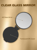 HD compact mirror with translucent PC cover on a beige background