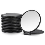 Qislee Compact Mirror Bulk, Round Makeup Mirror for Purse, Set of 4 (Black)