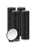 Qislee Compact Mirror Bulk, Round Makeup Mirror for Purse, Set of 4 (Black)