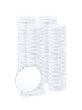 Qislee Compact Mirror Bulk, Round Makeup Mirror for Purse, Set of 4 (White)