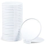 Qislee Compact Mirror Bulk, Round Makeup Mirror for Purse, Set of 4 (White)